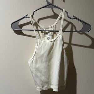 NOBULL Ribbed Cream Crop Top